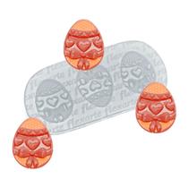 Molde Silicone 927 - Trio De Ovos Silver De Páscoa -flexarte
