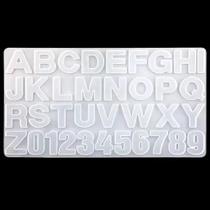 Molde Silicone Alfabeto Invertido Letras Resina Transparente