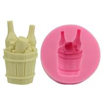 Molde Silicone Balde Bebida Cerveja Garrafa Gelo 3d Bar Molde Silicone Balde Bebida Cerveja Garrafa Gelo 3d Bar