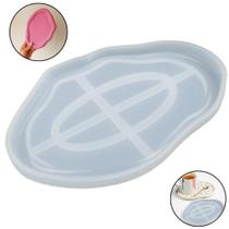 Molde Silicone Bandeja Oval Irregular Orgânica Resina Gesso Cimento Decoração