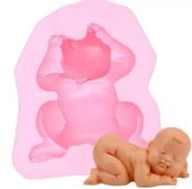 Molde Silicone Bebe Nenem Cha Revelaçao Baby 3d Biscuit
