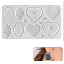 Molde Silicone Brinco Joia Artesanato Resina Pingente 17,7Cm Molde Silicone Brinco Joia Artesanato Resina Pingente 17,7Cm