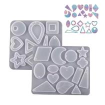 Molde Silicone Brincos Joias Pingente Resina Estrela Coraçao