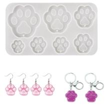 Molde Silicone Brincos Joias Resina Patinhas Pata Cachorro