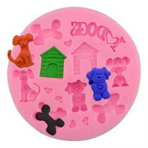 Molde Silicone Cachorro Casinha Dog Osso Cachorrinho Fondant Molde Silicone Cachorro Casinha Dog Osso Cachorrinho Fondant