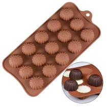 Molde Silicone Chocolate Bombom Doce Finos Licor Luxo 21,5Cm Molde Silicone Chocolate Bombom Doce Finos Licor Luxo 21,5Cm