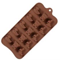 Molde Silicone Chocolate Bombom Doce Pato Coelho Urso 21.5Cm Molde Silicone Chocolate Bombom Doce Pato Coelho Urso 21.5Cm