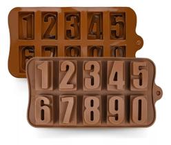 Molde silicone chocolate numero confeitaria molde multiuso