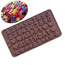 Molde Silicone Chocolate Numeros Aniversario Fondant Biscuit