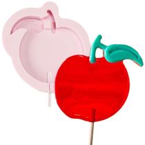 Molde Silicone Confeitaria Artesanal Maçã 5cm Molde Silicone Confeitaria Artesanal Maçã 5cm
