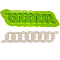 Molde Silicone Corda Decoração Borda Bolo Confeitaria Pasta Americana