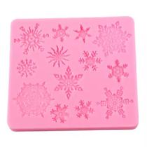 Molde Silicone Estrela Neve Decoraçao Fondant Bolo Enfeites