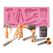 Molde Silicone Ferramentas Martelo Chave Fenda Furadeira Molde Silicone Ferramentas Martelo Chave Fenda Furadeira