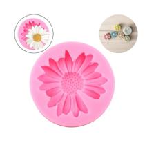 Molde Silicone Flor Margarida Sabonete Resina Biscuit Vela