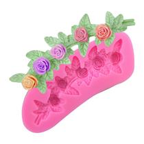 Molde Silicone Flores Flor Rosas Guirlanda Grinalda Videira Molde Silicone Flores Flor Rosas Guirlanda Grinalda Videira