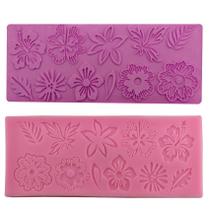Molde Silicone Flores Folhas Floral Açucar Fondant Biscuit
