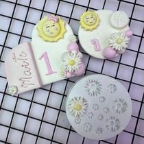 Molde Silicone Flores Primavera Girassol Mini Molde Silicone Flores Primavera Girassol Mini
