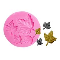 Molde Silicone Folha Folhas Outono Arvore Fondant Biscuit