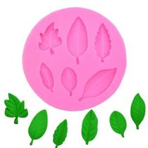 Molde Silicone Folhas Folha Folhagem Plantas Arvore Fondant