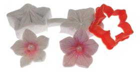 Molde Silicone Frisador Cortador Flor Flores Cerejeira 2,8 cm Decoração Biscuit Artesanato Molde Silicone Frisador Cortador Flor Flores Cerejeira 2,8 cm Decoração Biscuit Artesanato