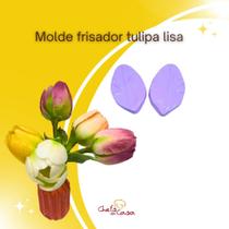 Molde silicone frisador da pétala da tulipa lisa g 734s