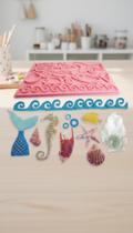 Molde Silicone Fundo do Mar Sereia Biscuit Confeitaria Molde Silicone Fundo do Mar Sereia Biscuit Confeitaria