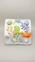 Molde Silicone Fundo Mar Algas Peixes Tartaruga Polvo