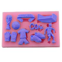 Molde Silicone Futebol Bola Gol Chuteira Trofeu Bola Jogador
