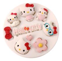 Molde Silicone Gata Gatinha Hello Kitty Confeitaria Resina Molde Silicone Gata Gatinha Hello Kitty Confeitaria Resina