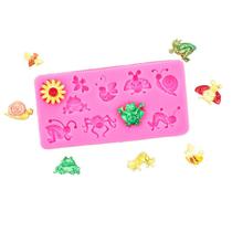 Molde Silicone Insetos Abelha Sapo Grilo Caramujo Joaninha Molde Silicone Insetos Abelha Sapo Grilo Caramujo Joaninha