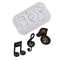 Molde Silicone Letras Nota Musical Resina Artesanato Fondant Molde Silicone Letras Nota Musical Resina Artesanato Fondant