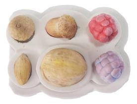 Molde Silicone Nozes Castanhas Frutas Secas Formas Para Artesanato Biscuit Decoração