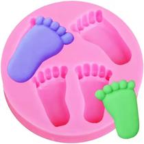 Molde Silicone Pes Pezinhos Cha Bebe Nenem Fondant Biscuit Molde Silicone Pes Pezinhos Cha Bebe Nenem Fondant Biscuit