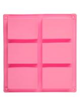 Molde Silicone Retangular 6 Cavidades p Sabonete Artesanal (23,5 x 21,2cm)