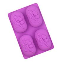 Molde Silicone Sabonete Artesanal 4 Cavidades Oliveira S01 Molde Silicone Sabonete Artesanal 4 Cavidades Oliveira S01