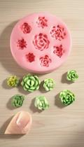 Molde Silicone Suculentas Confeitaria Artesanato Molde Silicone Suculentas Confeitaria Artesanato