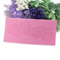 Molde Silicone Textura Bolo Decoraçao Renda Açucar Fondant Molde Silicone Textura Bolo Decoraçao Renda Açucar Fondant