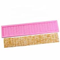 Molde Silicone Textura Cesto Cesta Parede Fondant Biscuit