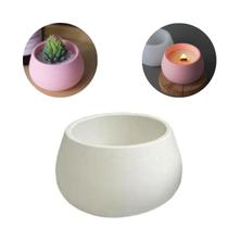 Molde Silicone Vaso Redondo Pequeno Resina Gesso Cimento