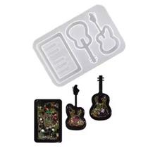Molde Silicone Violao Guitarra Musica Resina Chocolate Molde Silicone Violao Guitarra Musica Resina Chocolate