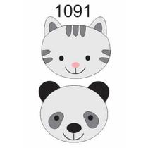 Molde Stencil Gatinho e Ursinho em PVC 15x20cm - Fast Patch Molde Stencil Gatinho e Ursinho em PVC 15x20cm - Fast Patch