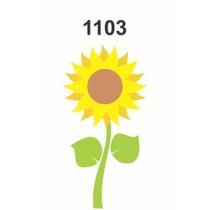 Molde Stencil Girassol em PVC 15x20cm - Fast Patch