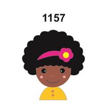 Molde Stencil Menina Negra em PVC 15x20cm - Fast Patch