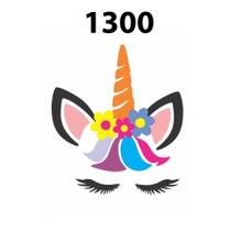 Molde Stencil Menina Unicórnio em PVC 15x20cm - Fast Patch