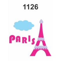 Molde Stencil Torre Paris em PVC 15x20cm - Fast Patch