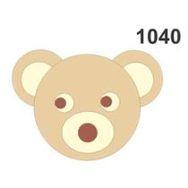 Molde Stencil Urso em PVC 15x20cm - Fast Patch