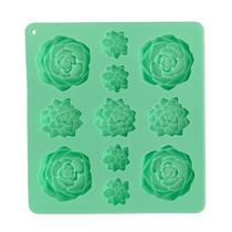 Molde suculento de silicone de 11 cavidades para chocolates e artesanato