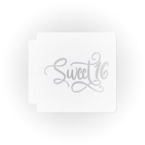 Molde Sweet 16 33 cm em Mylar plástico reutilizável