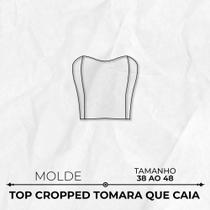Molde top cropped sem alça para vestido tamanho 38 ao 48 by Marlene Mukai - EDITORA CLUBE DA COSTUREIRA (TOLEDO - PR)