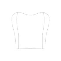 Molde top cropped sem alça para vestido tamanho 38 ao 48 by Marlene Mukai